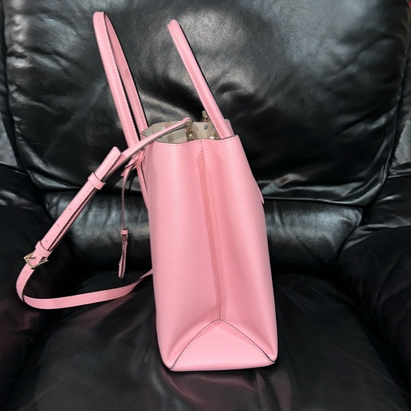 🔥🔥🔥Kate Spade Eva Breeze Pink Leather Medium Satchel Handbag - Picture 5 of 11